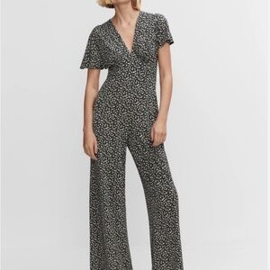 Mango Elegant Black and White Jumpsuit